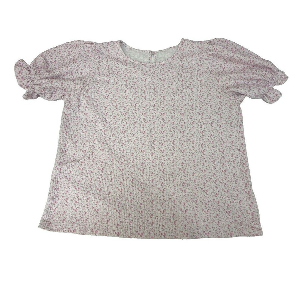 Pink Floral Smocked Strapless Romper Ruffle Hem Cottagecore Coquette